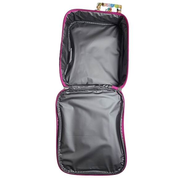 Disney Tsum Tsum Lunch Box Bag Insulated Black Pink Glitter Minnie Mouse Stitch - Picture 4 of 8